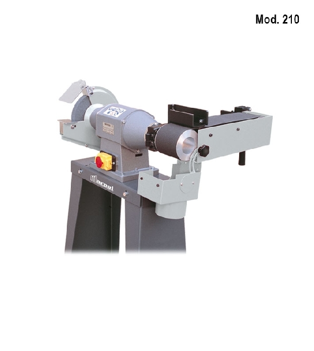 Swiveling belt sanders combined with grinding wheels