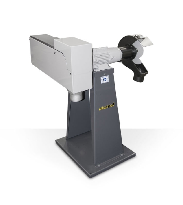 Swiveling belt sander combined with brush polishing machine