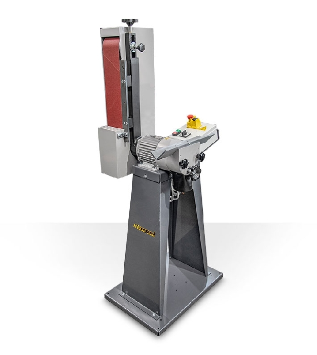 Swiveling belt sander combined with bevelling machine