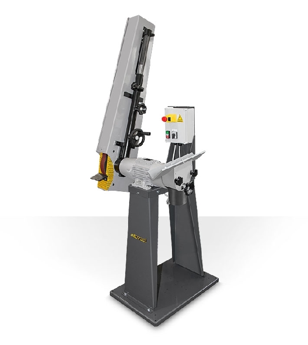 Telescopic belt swiveling sander combined with bevelling machine